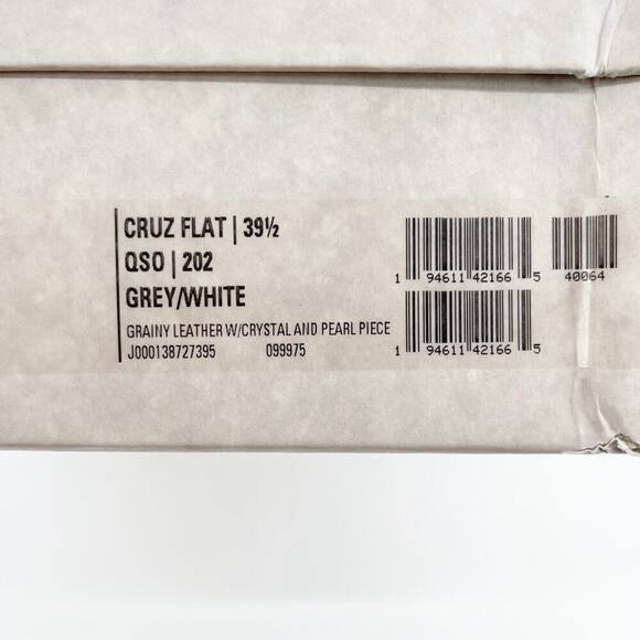 Jimmy Choo Gray Leather Cruz Flat Pearl-embellished Ankle Boots Grey IT 39.5 - Picture 16 of 16